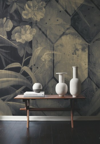 Fototapeta liście i geometria Muance MU16083 Jungle Gleam Ivory