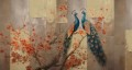 Fototapeta pawie na gałęzi Muance MU16089 Echo of Plumage Ivory