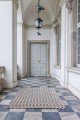 Dywan szachownica Carpets & More X Magda Fornal 5015 FLICKER DARK GREEN BEIGE BROWN Classics