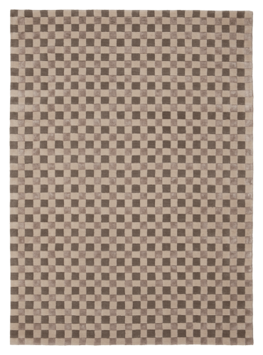 Dywan szachownica Carpets & More X Magda Fornal 5017 FLICKER BEIGE LIGHT GREY Classics