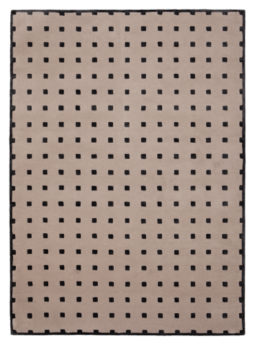 Dywan nowoczesny w kwadraty Carpets & More X Magda Fornal 5019 DELTA BEIGE BLACK Classics