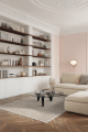 Dywan nowoczesny w kwadraty Carpets & More X Magda Fornal 5022 DELTA BEIGE MINT Classics