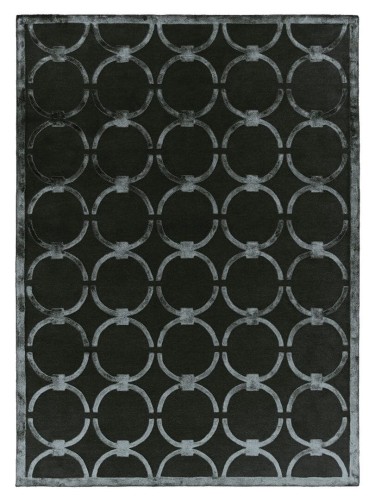 Dywan z geometrycznym wzorem Carpets & More X Magda Fornal 5037 GLAM GREY BLUE Classics