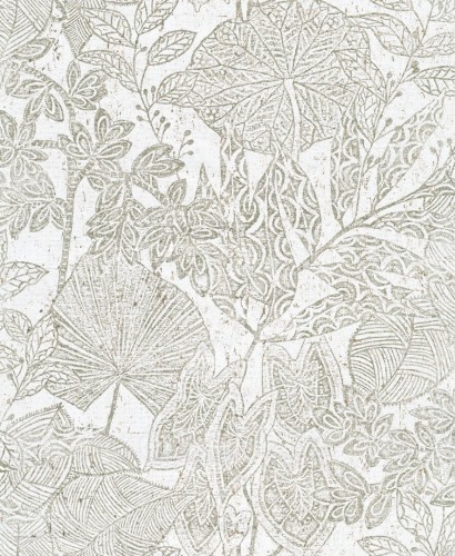 Tapeta naturalny korek z roślinnym wzorem Arte Hortus 30350 Essentials Kaolin
