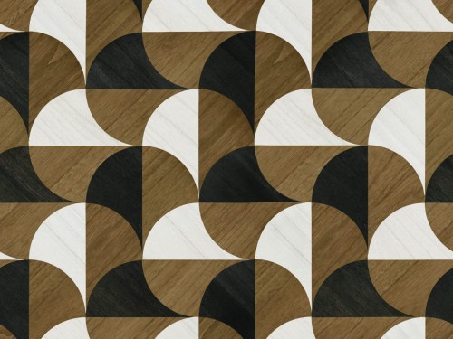 Tapeta drewniany fornir z geometrycznym wzorem Omexco IM31 Nelumbo Imperialis