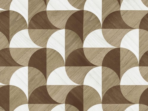 Tapeta drewniany fornir z geometrycznym wzorem Omexco IM32 Nelumbo Imperialis