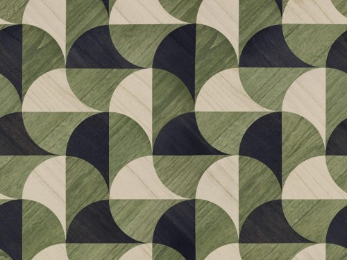 Tapeta drewniany fornir z geometrycznym wzorem Omexco IM33 Nelumbo Imperialis