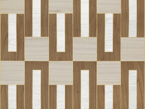 Tapeta geometryczna art-deco z forniru Omexco IM51 Elongata Imperialis