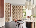 Tapeta geometryczna art-deco z forniru Omexco IM51 Elongata Imperialis