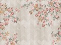 Mural fornir z motywem kwiatów i jodełki Omexco IM81 Fortunei Imperialis