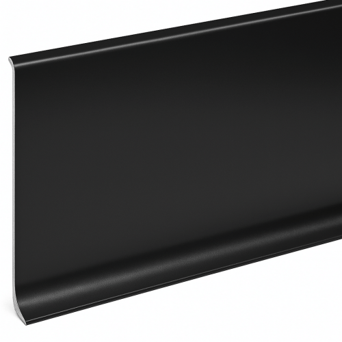 Listwa przypodłogowa aluminiowa czarna AF080B  AluFit - wys. 8 cm