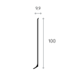Listwa przypodłogowa aluminiowa czarna AF100B  AluFit - wys. 10 cm