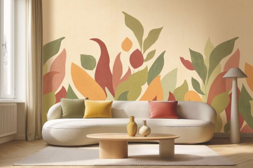 Mural z roślinny abstrakcyjny Caselio ELEA 107384511 M Lumea Elea