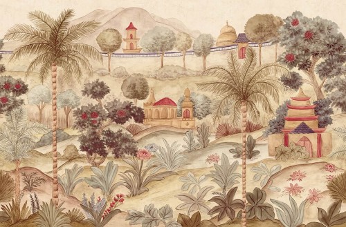 Mural inspirowany orientalnymi ogrodami Eijffinger 350681 Amber