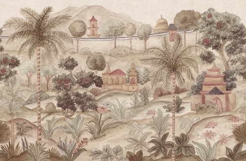 Mural inspirowany orientalnymi ogrodami Eijffinger 350682 Amber