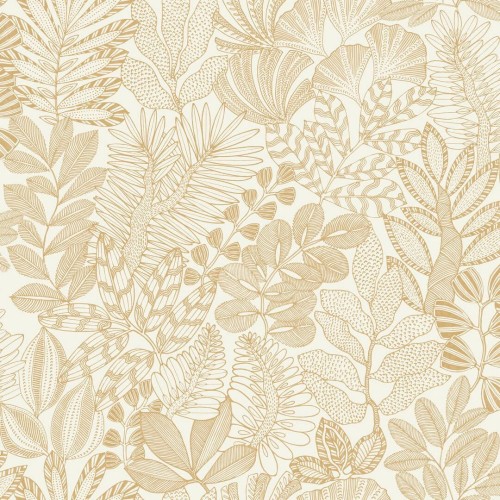 Tapeta tropikalna roślinność Caselio 107160287 Golden Jungle Moonlight III