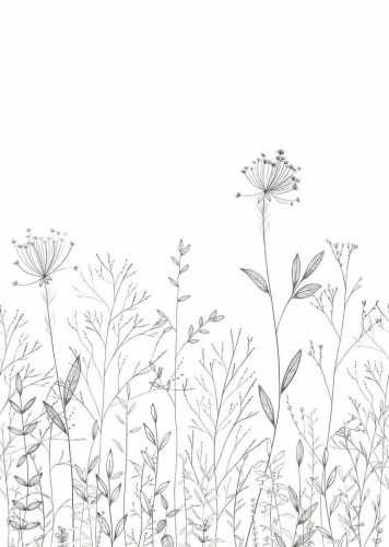 Mural łąka Caselio 107220903 M Field line Moonlight III