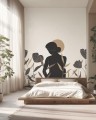 Mural z subtelną poetycką sylwetką Caselio 107240909 L Moon Woman Moonlight III