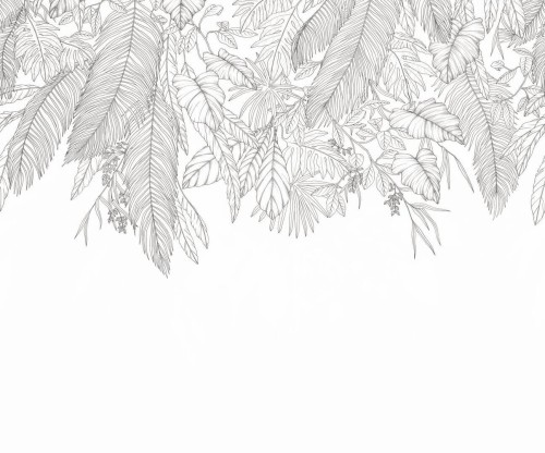 Mural z opadającym wzorem liści Caselio 107260907 S Descendant Jungle Moonlight III