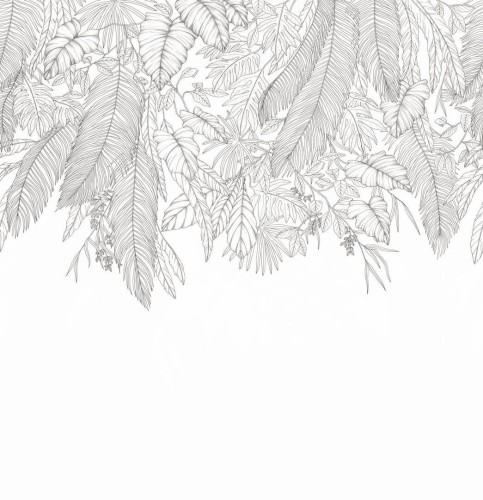 Mural z opadającym wzorem liści Caselio 107260909 L Descendant Jungle Moonlight III