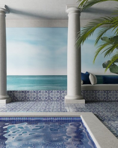 Fototapeta spokojny pejzaż morski Inkiostro Bianco INKAKLA2301 Oltremare IInediti Serie 05