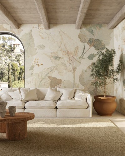 Fototapeta poetyckie liście Inkiostro Bianco INKDSBU2502 Yume IInediti Serie 05