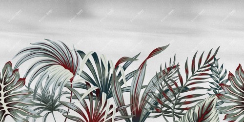 Fototapeta egzotyczne liście Inkiostro Bianco INKVRLR2302 Xilo IInediti Serie 05
