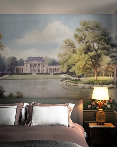 Fototapeta krajobraz parku z architekturą w tle London Art BNV20-A L’Ouverture Verte