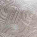 Tapeta zakrzywione mieniące linie srebrna Casamance 75000814 Carat Ecrin