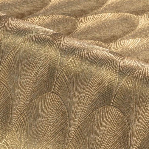 Tapeta wachlarze art-deco metaliczna folia złota Casamance 76492650 Vendome Ecrin