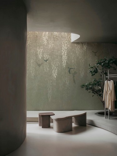 Fototapeta opadające gałązki i ptaki Wall&Deco WDDE2601 Dehors Contemporary 2026