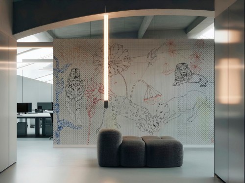 Fototapeta zwierzęta i rośliny w graficznym stylu Wall&Deco WDDO2601 Dots Contemporary 2026