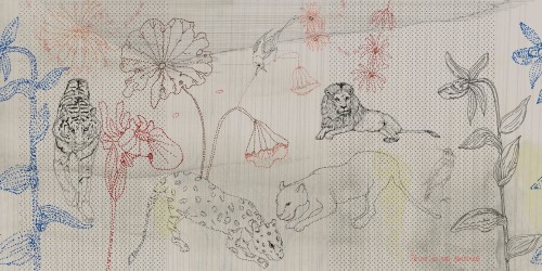 Fototapeta zwierzęta i rośliny w graficznym stylu Wall&Deco WDDO2602 Dots Contemporary 2026