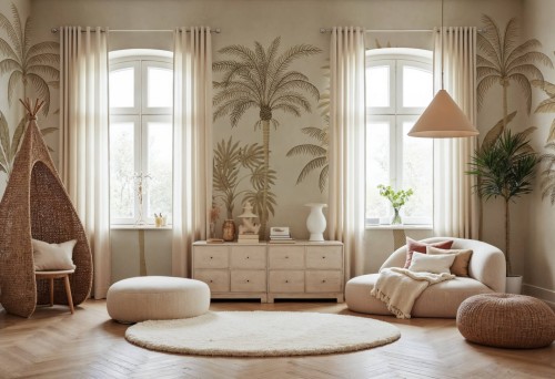 Fototapeta palmy Rebel Walls R20876 Golden Palms Eden Escape