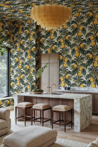 Fototapeta cytryny Rebel Walls R20882 Lush Lemons Eden Escape