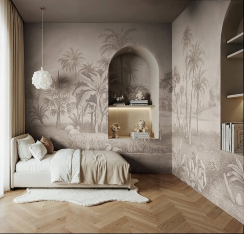 Fototapeta egzotyczny krajobraz Rebel Walls R20893 Giraffe Savannah Eden Escape