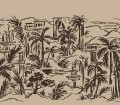 Fototapeta palmy i klasyczna architektura Rebel Walls R21437 Palm Oasis Eden Escape