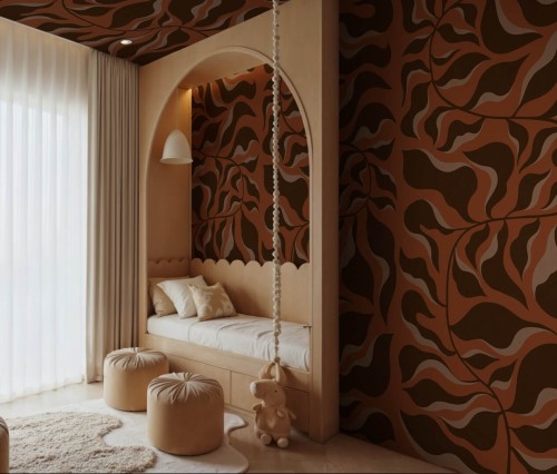 Fototapeta graficzne liście Rebel Walls R21446 Bold Botanica Eden Escape