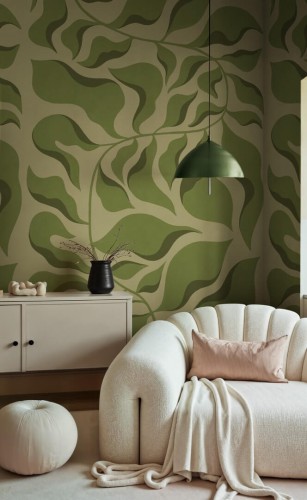 Fototapeta graficzne liście Rebel Walls R21447 Bold Botanica Eden Escape