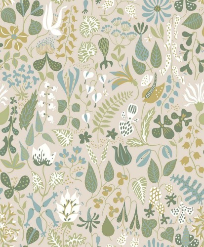 Tapeta roślinna Boras Tapeter 1371 Stig Lindberg Herbarium Scandinavian Designers