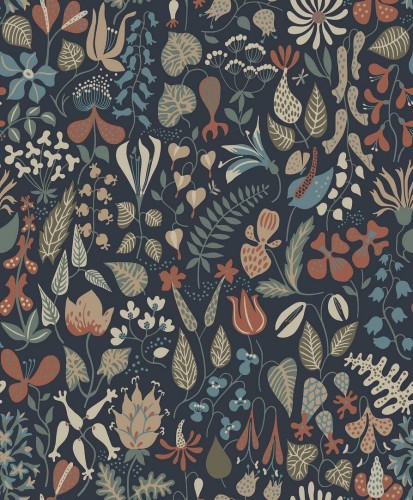 Tapeta roślinna Boras Tapeter 1372 Stig Lindberg Herbarium Scandinavian Designers