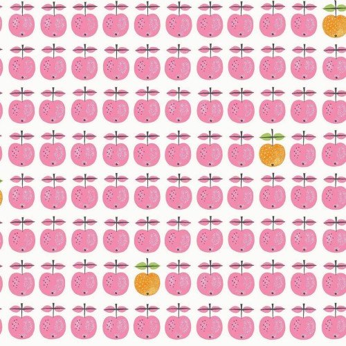 Tapeta stylizowane jabłka Boras Tapeter 1374 Stig Lindberg Pall Scandinavian Designers