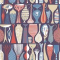 Tapeta stylizowane wazony i rzeźby Boras Tapeter 1760 Stig Lindberg Pottery Scandinavian Designers