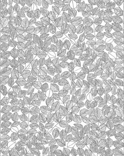 Tapeta graficzny wzór liści Boras Tapeter 1766 Viola Gråsten Romans Scandinavian Designers