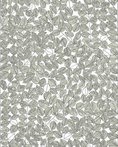 Tapeta graficzny wzór liści Boras Tapeter 1769 Viola Gråsten Romans Scandinavian Designers