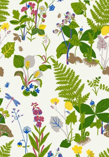 Tapeta łąka Boras Tapeter 1788 Gocken Jobs Trollslända Scandinavian Designers