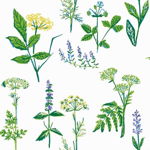 Tapeta roślinna Boras Tapeter 1789 Lisbet Jobs Köksväxter Scandinavian Designers