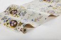 Tapeta łąką i ptasie gniazda Boras Tapeter 1961 Lisbet Jobs Fågelbo Scandinavian Designers