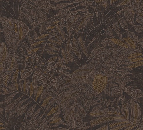 Tapeta liście Masureel RAY205 Biome Midnight Ray