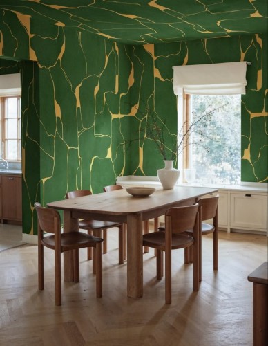 Fototapeta abstrakcyjne linie Rebel Walls R21101 Linear Flow Green Modern Simplicity
